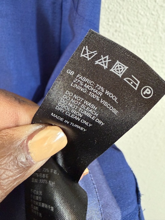 REISS Blue Magda Sheath Dress Size US 6 Sleeveless Office Minimalist Business - Picture 7 of 11